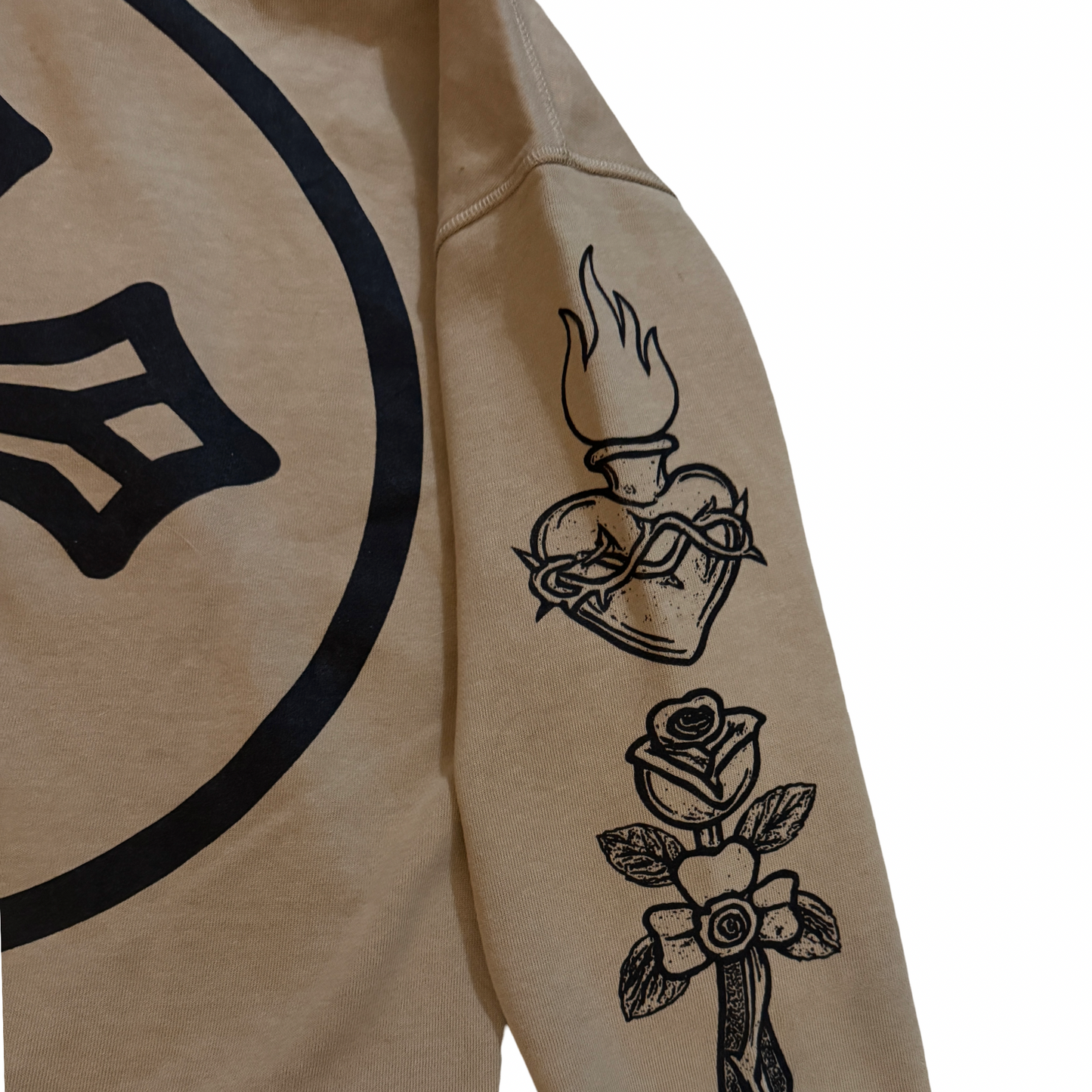 Jesus Hoodie Tan Cropped Fit